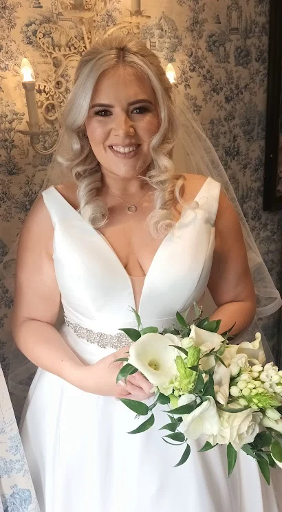 Half up half down Bridal hairstyle