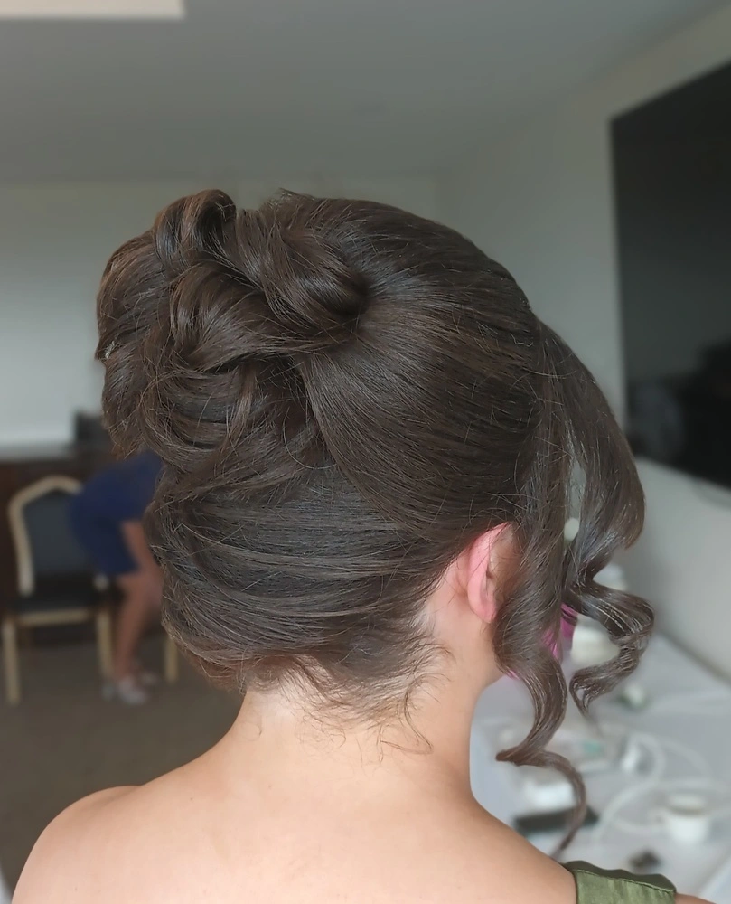 Twisted updo hairstyle